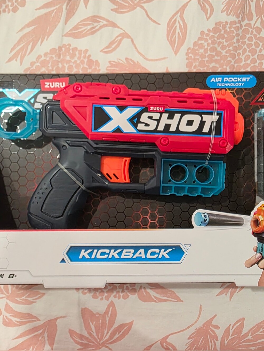 X-SHOT Kickback Foam Dart Blaster - Blue & Red